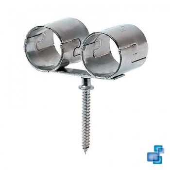 ABRAZADERA PUZZLE DOBLE CON TIRAFONDO 15 INOX.AISI 304