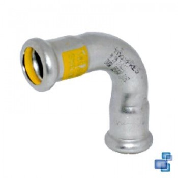 CURVA 90 H-H ACCESORIO GAS PRENSAR INOXIDABLE 316 INOXPRES
