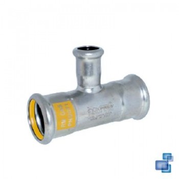 TE REDUCIDA H-H-H ACCESORIO GAS PRENSAR INOXIDABLE 316 INOXPRES