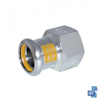 UNIÓN HEMBRA ACCESORIO GAS PRENSAR INOXIDABLE 316 INOXPRES