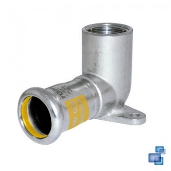 CODO 90º PLACA H-H ACCESORIO GAS PRENSAR INOXIDABLE 316 INOXPRES