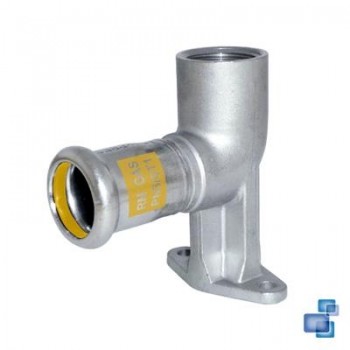 CODO 90º DISTANCIADOR H-H ACCESORIO GAS PRENSAR INOXIDABLE 316 INOXPRES