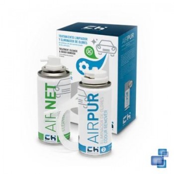 KIT AIRNET+ AIRPUR SPRAY TRATAMIENTO AIRE ACONDICIONADO VEHÍCULOS