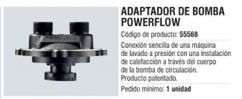 ADAPTADOR DE BOMBA MAQUINA POWERFLOW FERNOX 55568