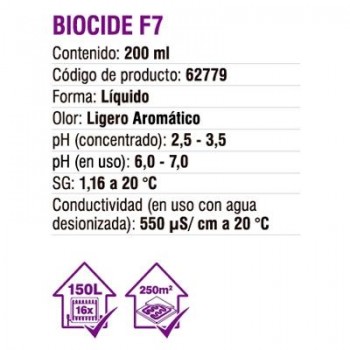 BIOCIDA F7 200 ML FERNOX 62779 inhibidor/protector