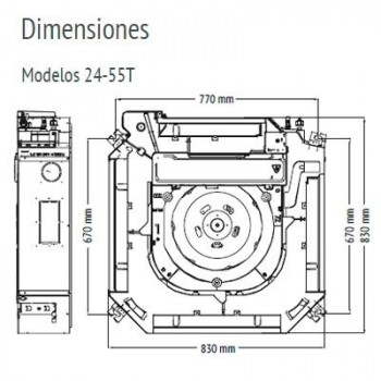 GIADA C 24 CASSETTE  BOMBA CALOR SPLIT INVERTER DC (1x1)  FERROLI