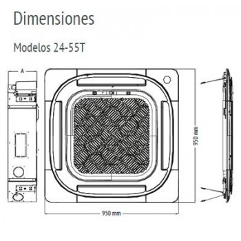 GIADA C 30 CASSETTE  BOMBA CALOR SPLIT INVERTER DC (1x1)  FERROLI