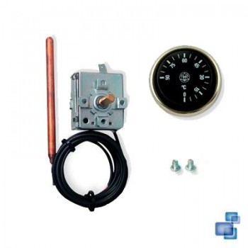 TERMOSTATO TR2 0+90ºC 2000 mm BULBO Y CAPILAR COBRE REVESTIDO EN PVC (POSTERIOR)
