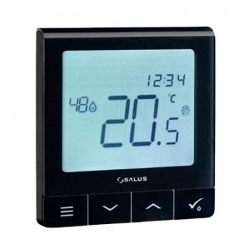 CRONOTERMOSTATO BATERIA SQ 610RF NEGRO SALUS SMART HOME