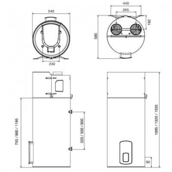 BOMBA DE CALOR ACS AEROMAX CONCEPT R290 120 LITROS