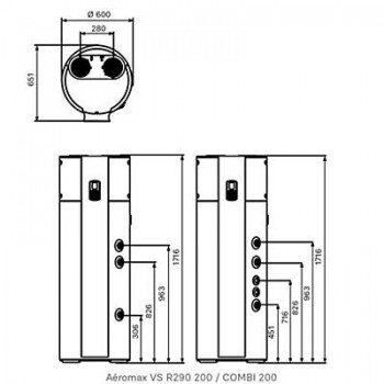 BOMBA DE CALOR ACS AEROMAX VS R290 200 LITROS THERMOR