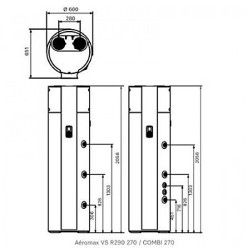 BOMBA DE CALOR ACS AEROMAX VS R290 270 LITROS THERMOR 286060***