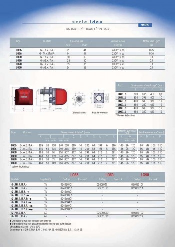 QUEMADOR GASOIL LO35 14-41 kW UNIGAS CON PRECALENTADOR
