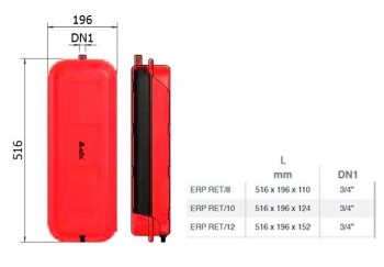 VASO EXPANSIÓN RECTANGULAR ELBI