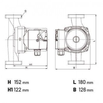 BOMBA CIRCULADORA  DUCA CALEFACCION XR MOD 32/80/180 2"- 8 mca