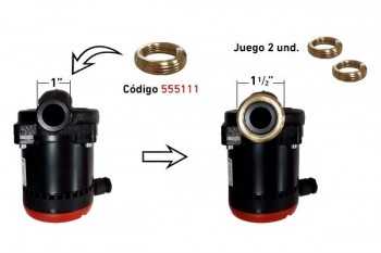 ADAPTADOR BOMBA ROSCA 1.1/2 M - 1 H