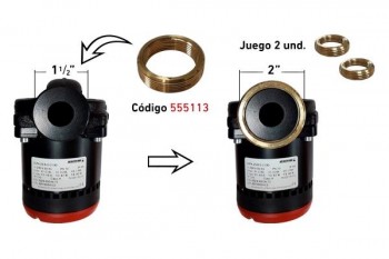 ADAPTADOR BOMBA ROSCA 2 M - 1.1./2 H