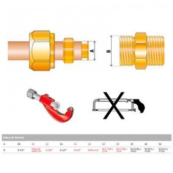 CODO 90º ROSCA MACHO MOD 1004 - TIEMME