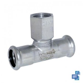 TE HEMBRA ROSCADA PRENSAR INOX 316 INOXPRES