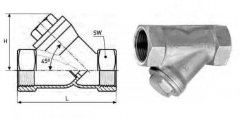 FILTRO Y PN40 ACERO INOXIDABLE AISI 316