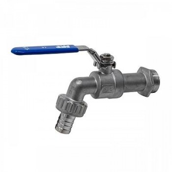 GRIFO ESFERA JARDIN 1/2-3/4 INOXIDABLE CON ENCHUFE MANGUERA