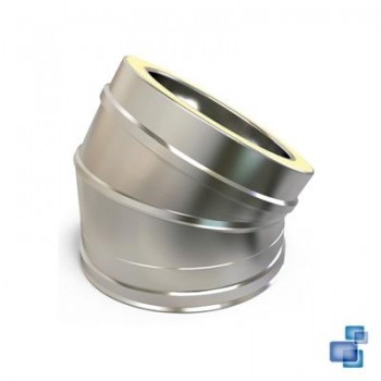 CODO 30º DIÁMETRO 150/200 CHIMENEA DOBLE PARED INOX 316-304 CONVESA KW