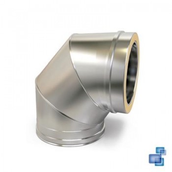 CODO 90º DIÁMETRO 150/200 CHIMENEA DOBLE PARED INOX 316-304 CONVESA KW