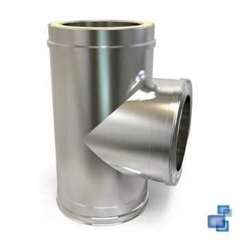 TE 90º DIÁMETRO 150/200 CHIMENEA DOBLE PARED INOX 316-304 CONVESA KW