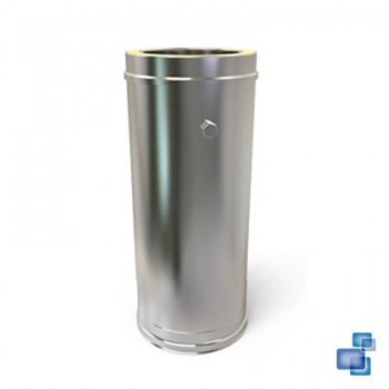 MÓDULO COMPROBACIÓN 0,50 m DIÁMETRO 150/200 CHIMENEA DOBLE PARED INOX 316-304 CONVESA KW