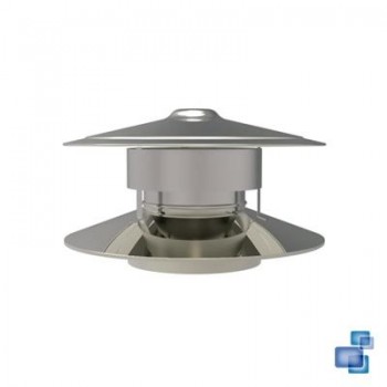 CAPERUZA ANTIVIENTO DIÁMETRO 150/200 CHIMENEA DOBLE PARED INOX 316-304 CONVESA KW