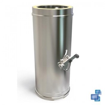 COMPUERTA REGULACIÓN DE TIRO 0,50 m DIÁMETRO 150/200 CHIMENEA DOBLE PARED INOX 316-304 CONVESA KW