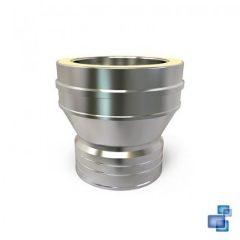 MANGUITO UNIÓN SIMPLE A DOBLE DIÁMETRO 150/200 CHIMENEA DOBLE PARED INOX 316-304 CONVESA KW