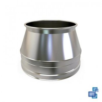 MANGUITO UNIÓN DOBLE A SIMPLE DIÁMETRO 150/200 CHIMENEA DOBLE PARED INOX 316-304 CONVESA KW