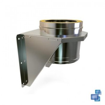 SOPORTE BASE REGULABLE 50 A 80 DIÁMETRO 150/200 CHIMENEA DOBLE PARED INOX 316-304 CONVESA KW