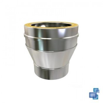 ADAPTADOR BOCA CALDERA 120 A 150/200 CHIMENEA DOBLE PARED INOX 316-304 CONVESA KW
