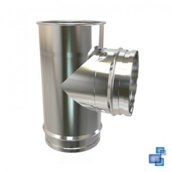 TE 90º CHIMENEA DIÁMETRO 300 INOX SIMPLE BI 316 CONVESA