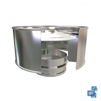 CAPERUZA ANTIRREVOCO CHIMENEA D.300 INOX SIMPLE BI 316 CONVESA