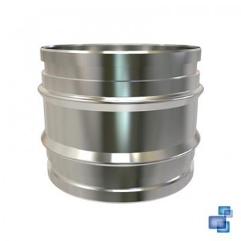MANGUITO UNIÓN MACHO-MACHO CHIMENEA DIÁMETRO 300 INOX SIMPLE BI 316 CONVESA
