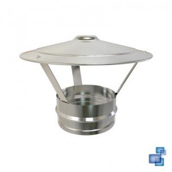 CAPERUZA CHIMENEA DIÁMETRO 125 INOX 316 SIMPLE PARED PSLI-BI CONVESA