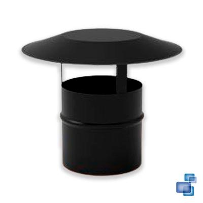 DEFLECTOR EVACUACIÓN VERTICAL M-80 PELLET/BIOMASA  INOX PINTADO ANTICALORICO FIG