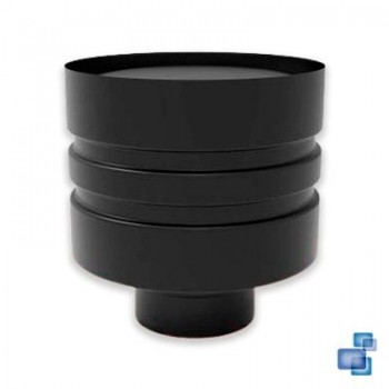 DEFLECTOR ANTI-RREVOQUE MACHO 100 mm ACERO SIMPLE VITRIFICADO PELLET/BIOMASA FIG
