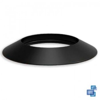PLAFÓN SIMPLE 100 mm SILICONA NEGRO PELLET/BIOMASA  FIG