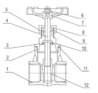 VÁLVULA DE COMPUERTA  ACERO INOXIDABLE PN 16 DE 2" GENEBRE 222009