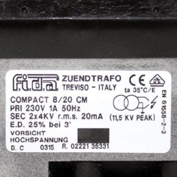 TRANSFORMADOR QUEMADOR FIDA COMPACT SP4I 8/20 CM