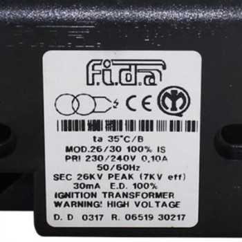 TRANSFORMADOR QUEMADOR FIDA 26/30 100% IS ELECTRÓNICO