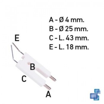 ELECTRODO FERROLI/CHAPPEE CF4/4R/7/12.1A/ 25x43