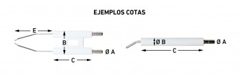 ELECTRODO FERROLI/CHAPPEE CF4/4R/7/12.1A/ 25x43