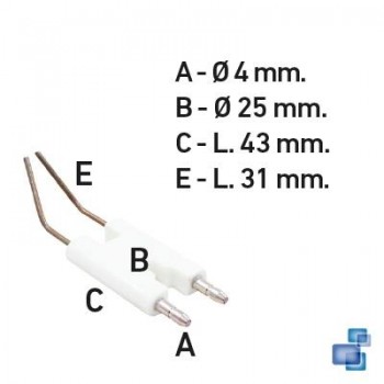 ELECTRODO para WL10-A WL15-A,WL 20/1-2,WL 5-A,WL 5-A-H-LN WEISHAUPT 24105010137