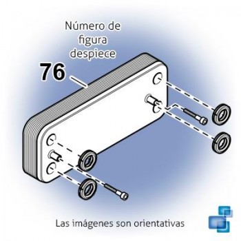 KIT INTERCAMBIADOR PLACAS VICTORIA CONDENS 24/24F 7648454 BAXI